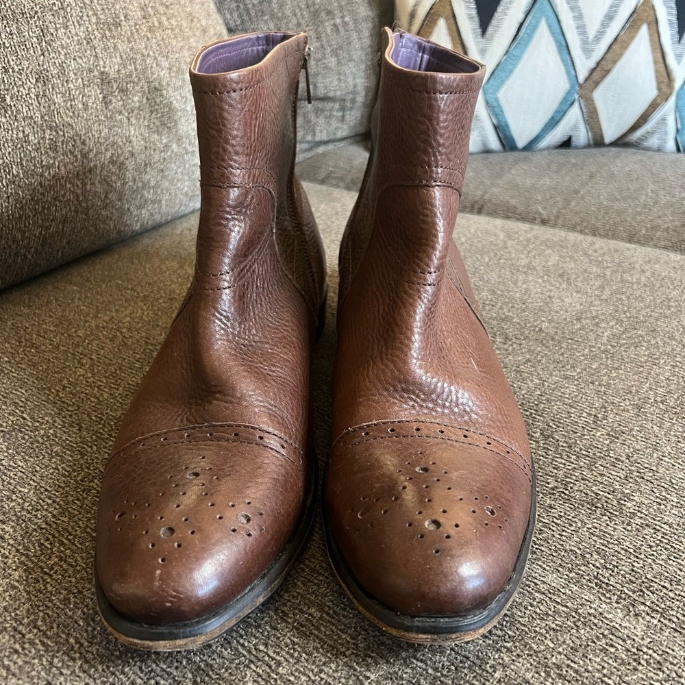 Blackstone Leather Side Zip Brown‎ Ankle Boots Size EU42 US 10.5 EUC 
 42 - Picture 4 of 15
